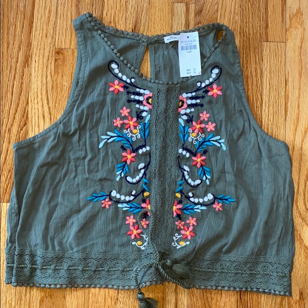 embroidered woman’s crop top